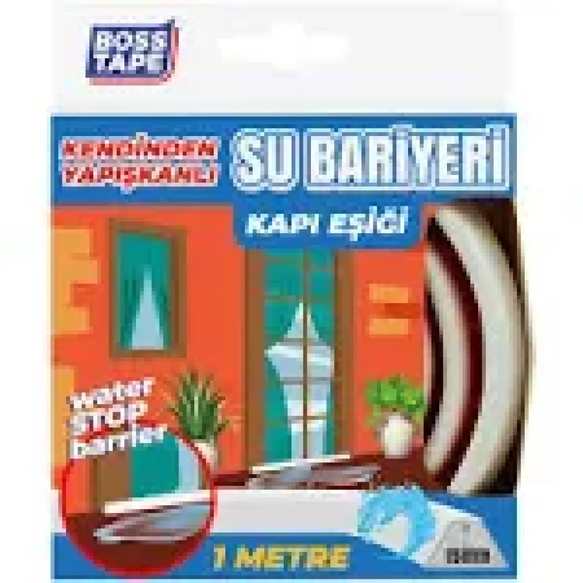 Boss Tape Duş Kapı Eşiği Mutfak Tezgahı Etrafı Su Kesici Bariyer Beyaz 1 Metre