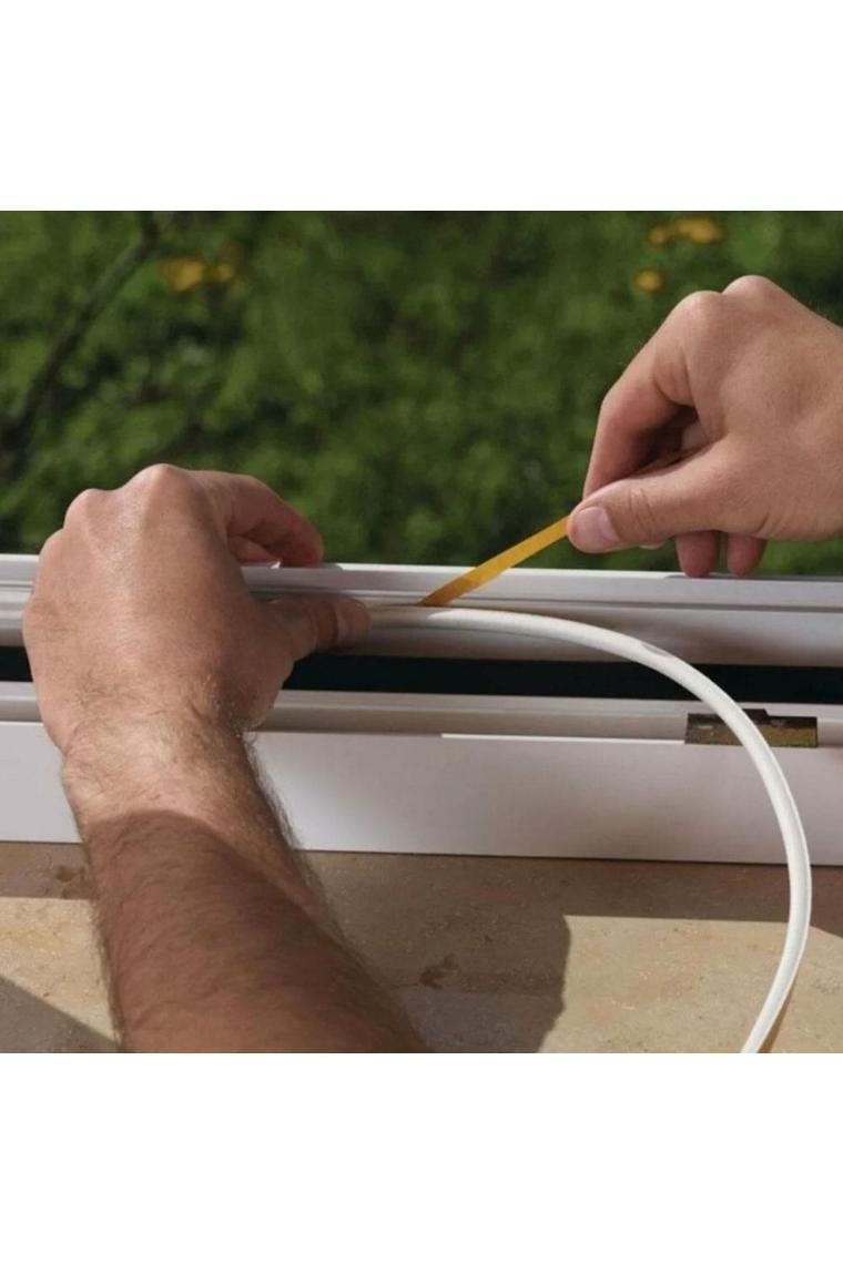 Kapı Pencere Bandı Fitili Yapışkanlı Soğuk Izolasyon Bant 25x2=50 Metre (beyaz)