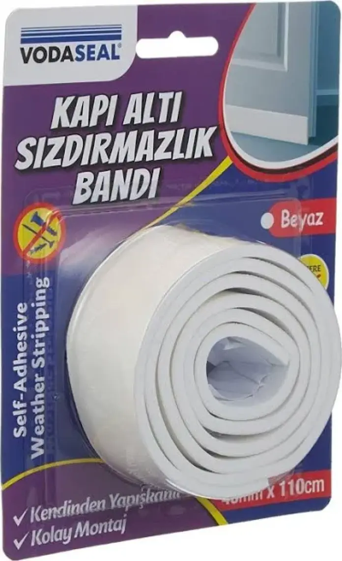 Vodaseal Kapı Altı Sızdırmazlık Bandı 40Mm X 110Cm Beyaz