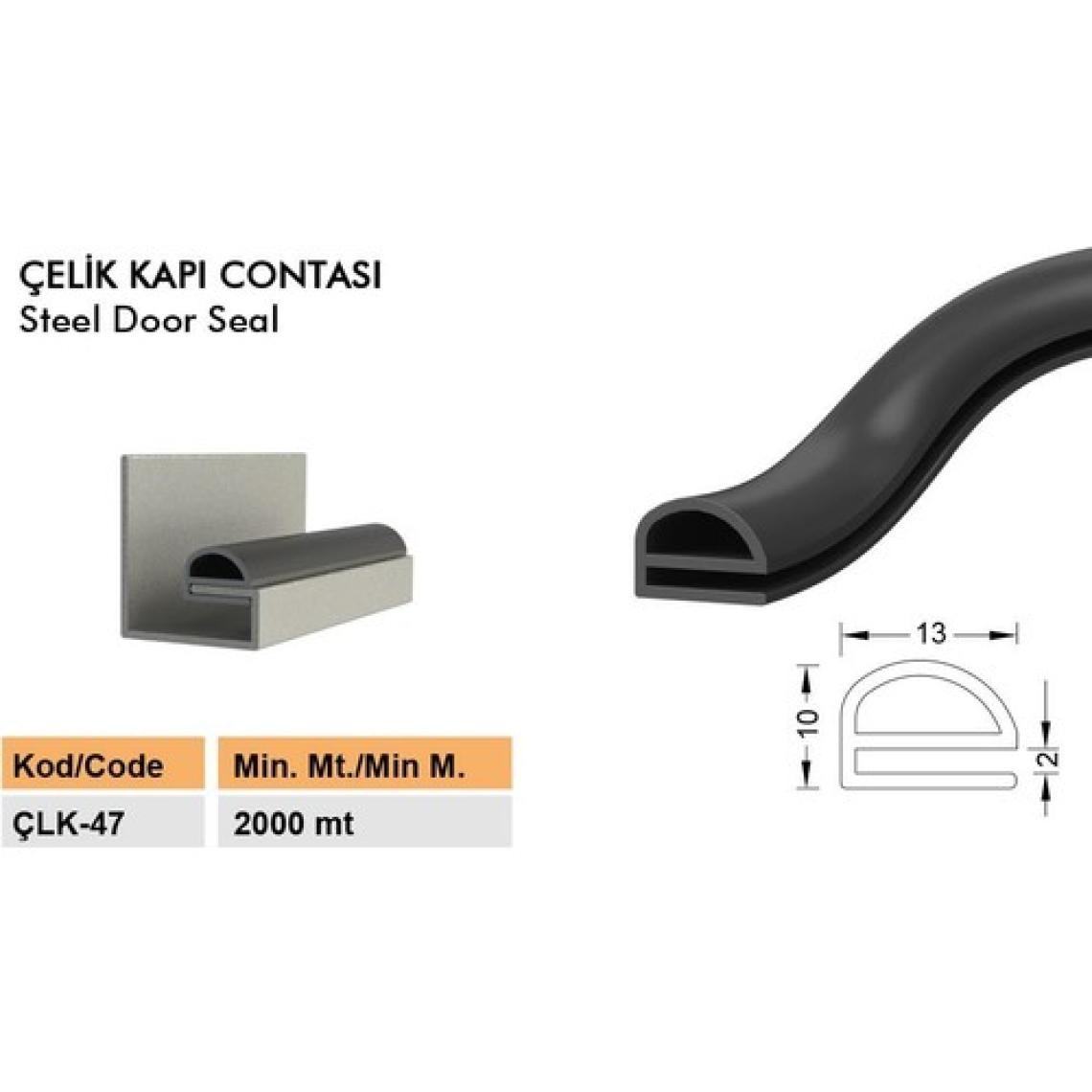 Contacall Çelik Kapı Fitili Çelik Kapı Contası 6 Metre Kahve