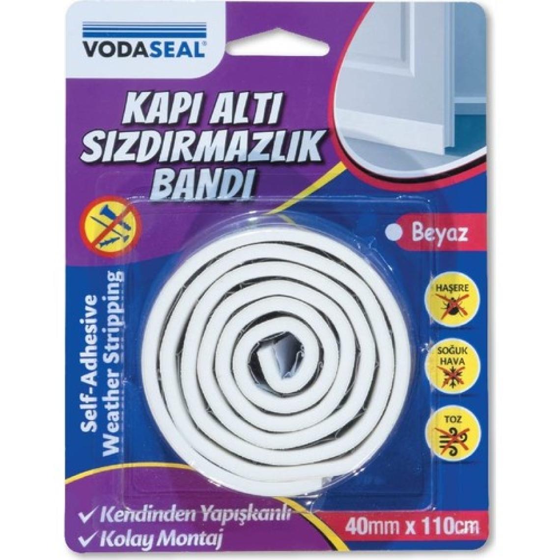 Vodaseal Kapı Altı Sızdırmazlık Bandı 40Mm X 110Cm Beyaz