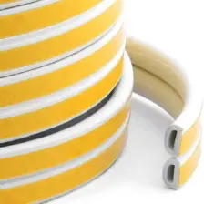 Yapışkanlı 5x2=10 Metre (BEYAZ) Kapı Pencere Bandı Fitili Soğuk Izolasyon Kauçuk Bantları