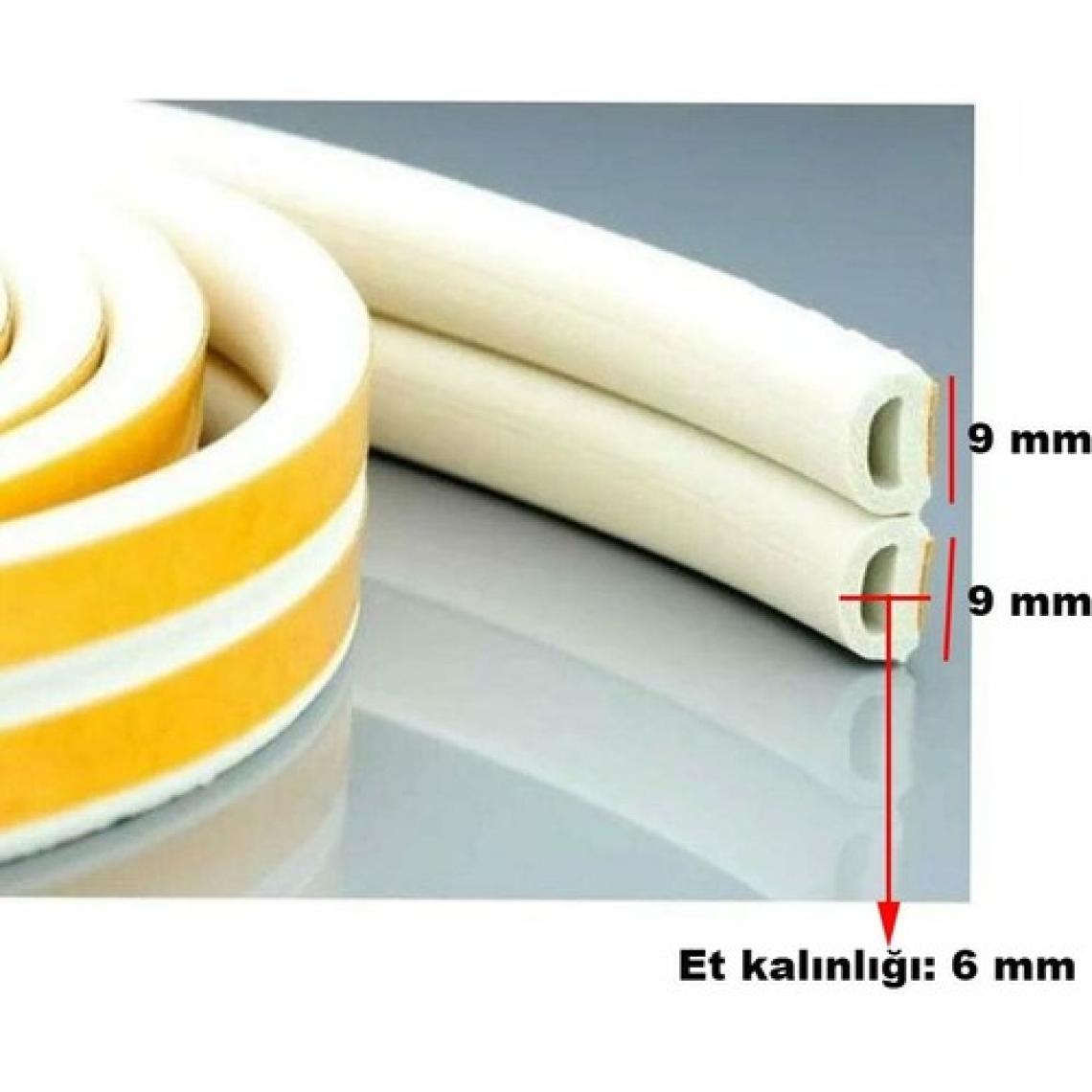 Badem10 Kapı Pencere Bandı Fitili Yapışkanlı Soğuk Izolasyon Bant 1x2=2 Metre (Beyaz)