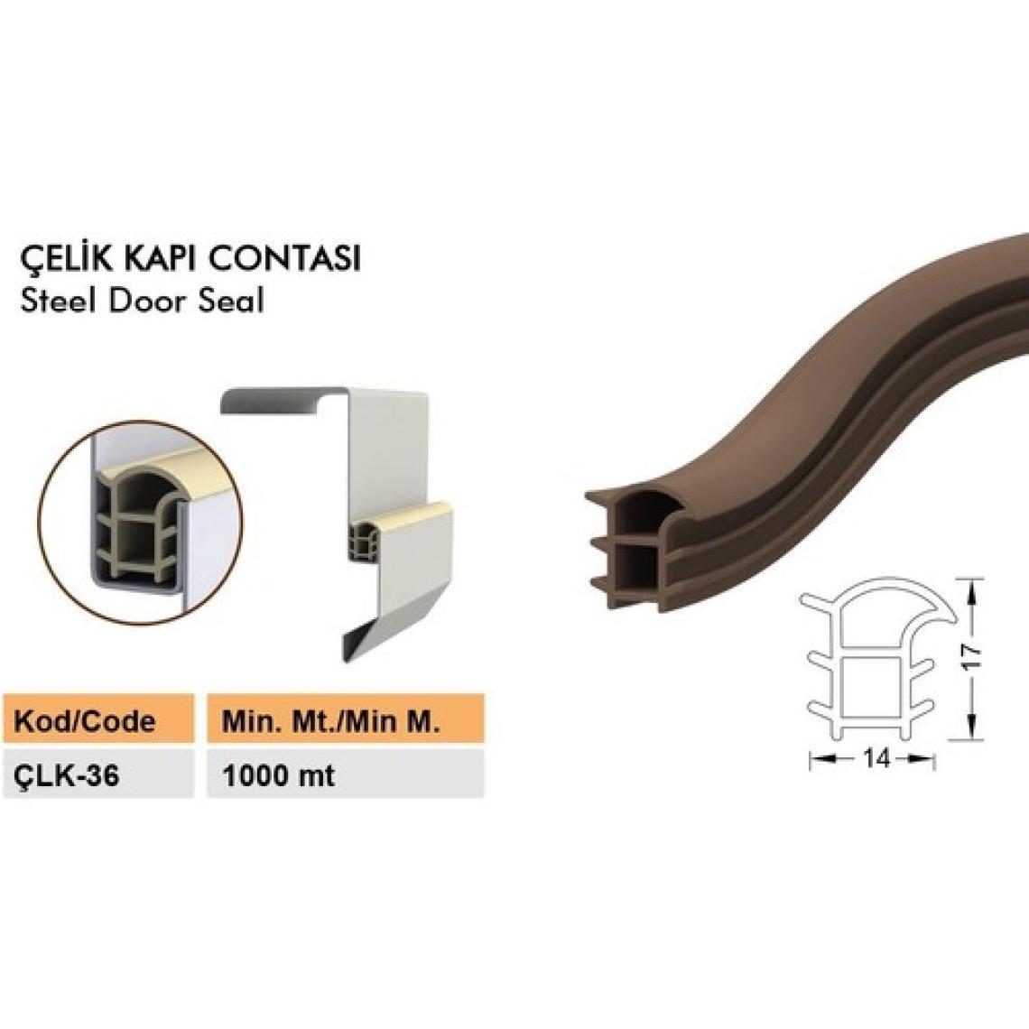 Contacall Çelik Kapı Contası Siyah 6 Metre