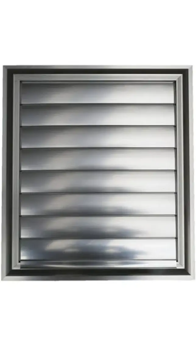 Temmenfez - 40X45 - Banyo Havalandırma Alüminyum Parlak Krom Menfez, Panjur