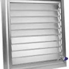 Temmenfez - 40X45 - Banyo Havalandırma Alüminyum Parlak Krom Menfez, Panjur