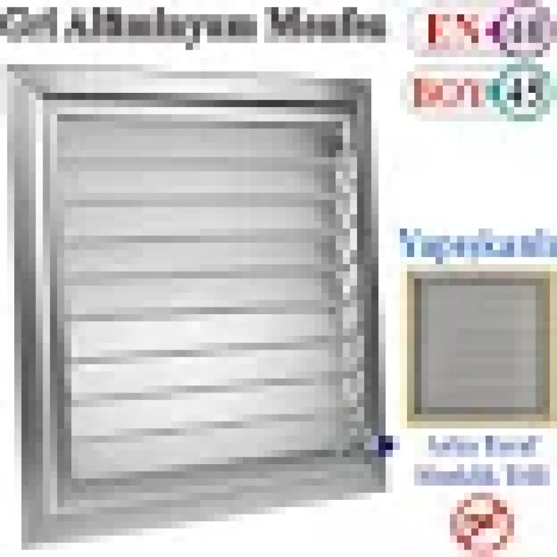 Temmenfez - 40X45 - Banyo Havalandırma Alüminyum Parlak Krom Menfez, Panjur