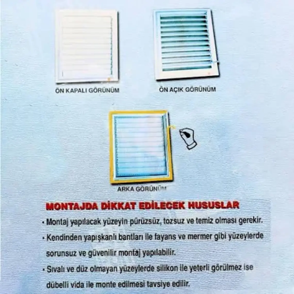 Temmenfez - 45X45 - Banyo Havalandırma Alüminyum Parlak Krom Menfez, Panjur