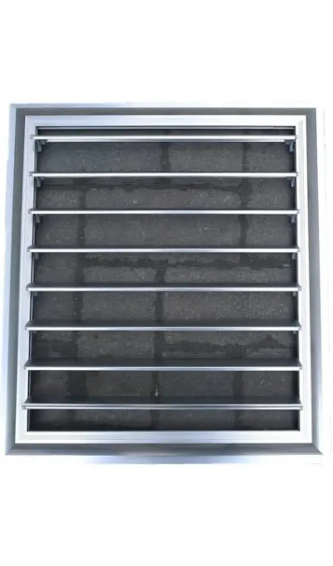 Temmenfez - 40X40 - Banyo Havalandırma Alüminyum Parlak Krom Menfez, Panjur