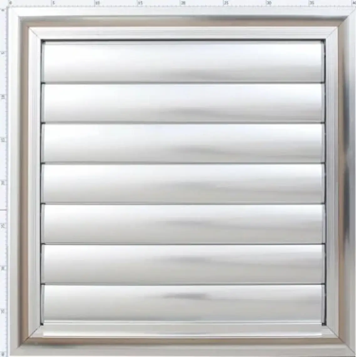 Temmenfez - 50X50 - Banyo Havalandırma Alüminyum Parlak Krom Menfez, Panjur