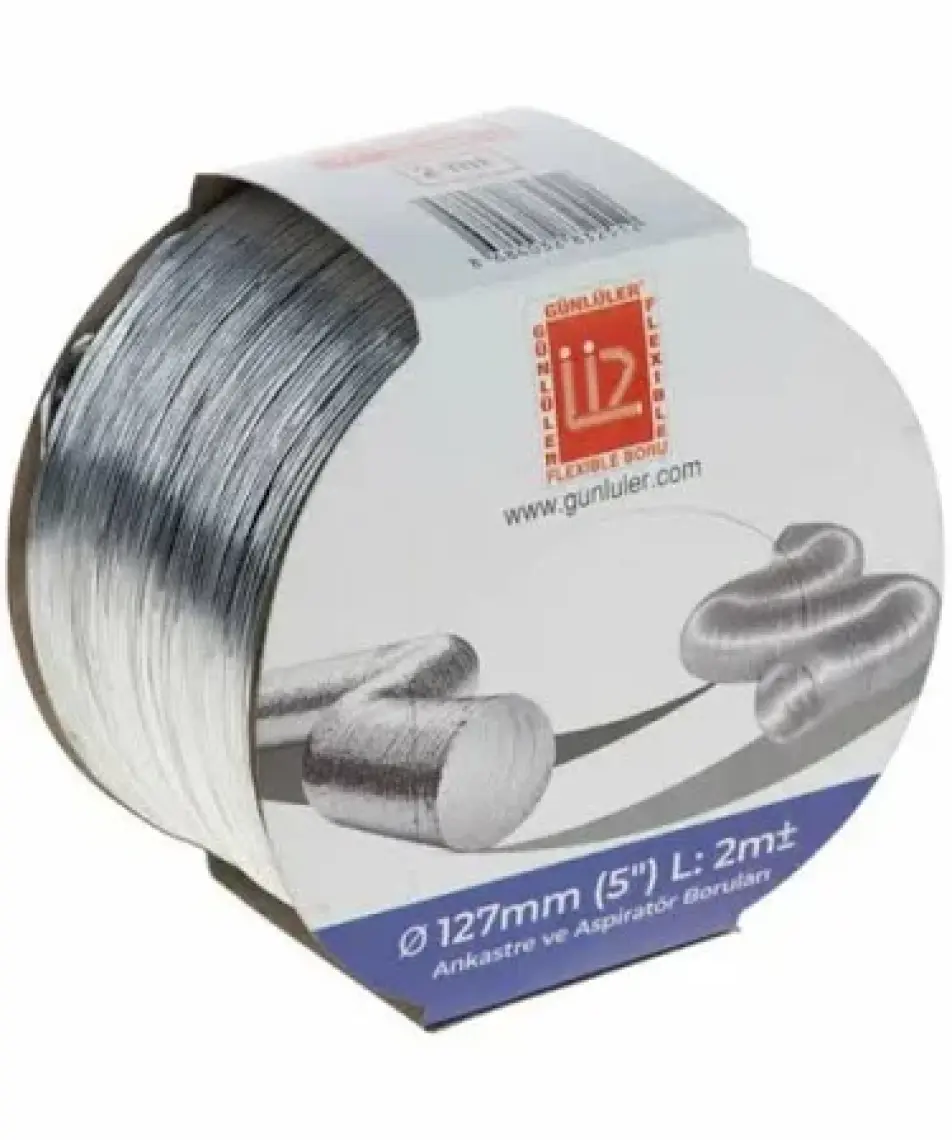 Günlüler 127 mm Aspiratör Borusu 2 mt Telli Günlüler