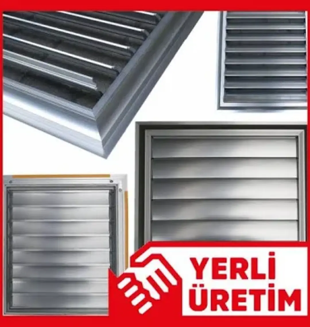 Temmenfez - 30X45 - Banyo Havalandırma Alüminyum Parlak Krom Menfez, Panjur