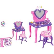 Pilsan Müzikli Kalp Makyaj Masası Pembe 06047