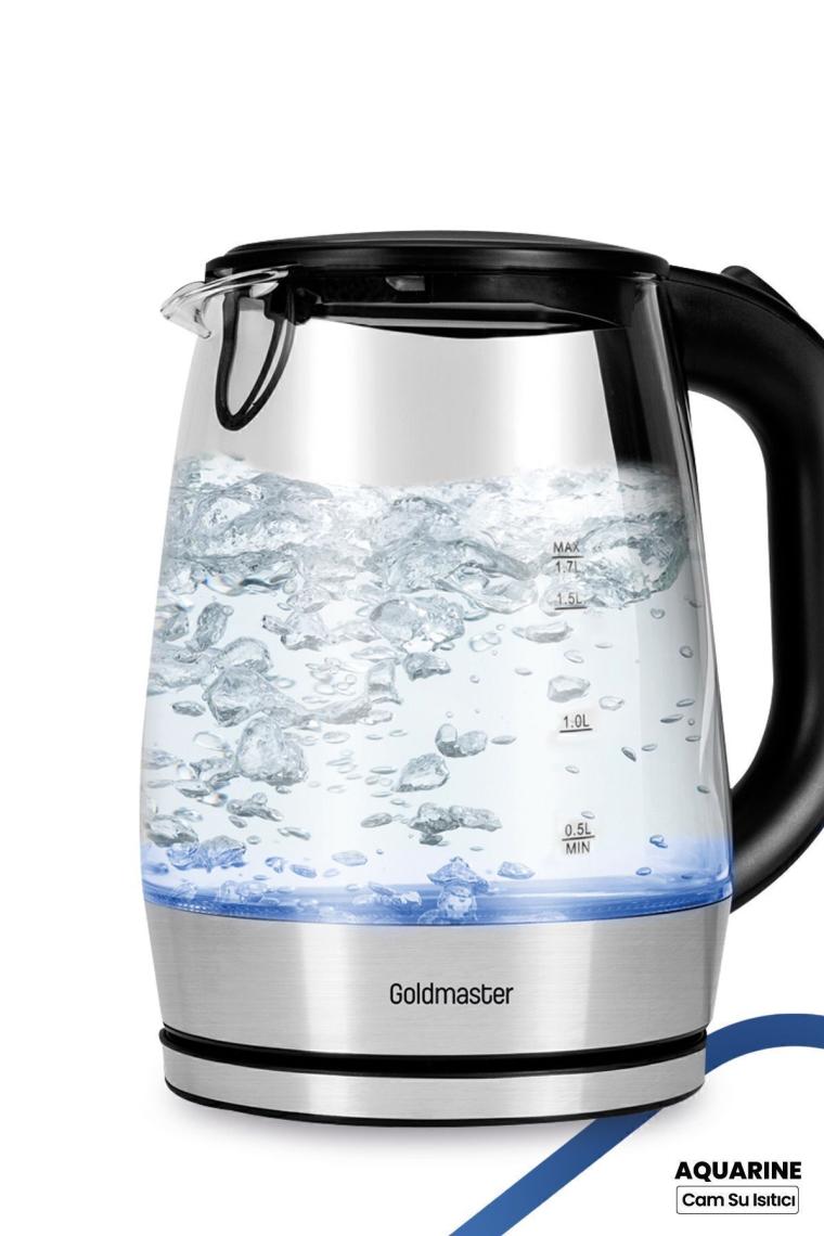 Aquarıne 1.7 Lt Işıklı Cam Kettle Su Isıtıcı
