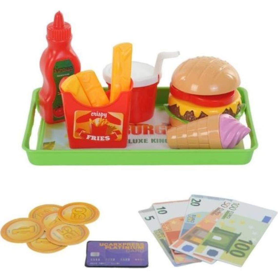 Uçar Oyuncak Barkod Okuyuculu Tartılı Pos Makineli Hesap Makineli Yazar Kasa Hamburger Seti