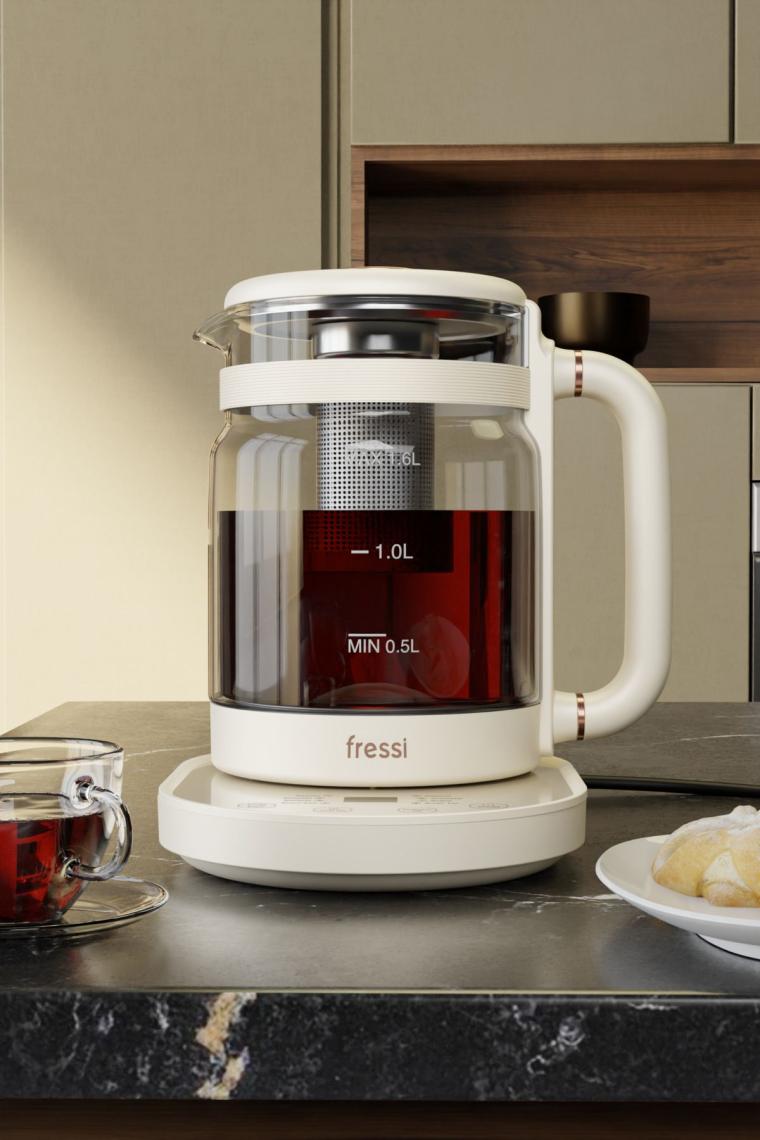 Dijital Göstergeli Elektrikli Cam Su Isıtıcısı Kettle Bitki Çayı Makinesi 1,6l 800w Fr-kt04