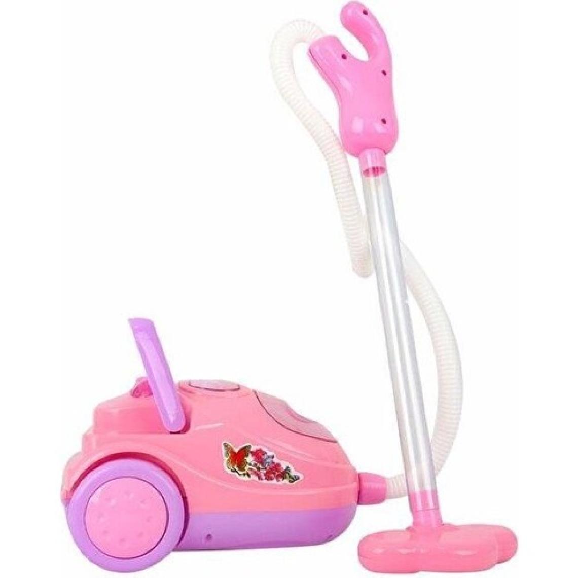 Can Ali Toys Oyuncak Pilli Elektrikli Şirin Süpürge Makinesi Ses Efektli Pembe