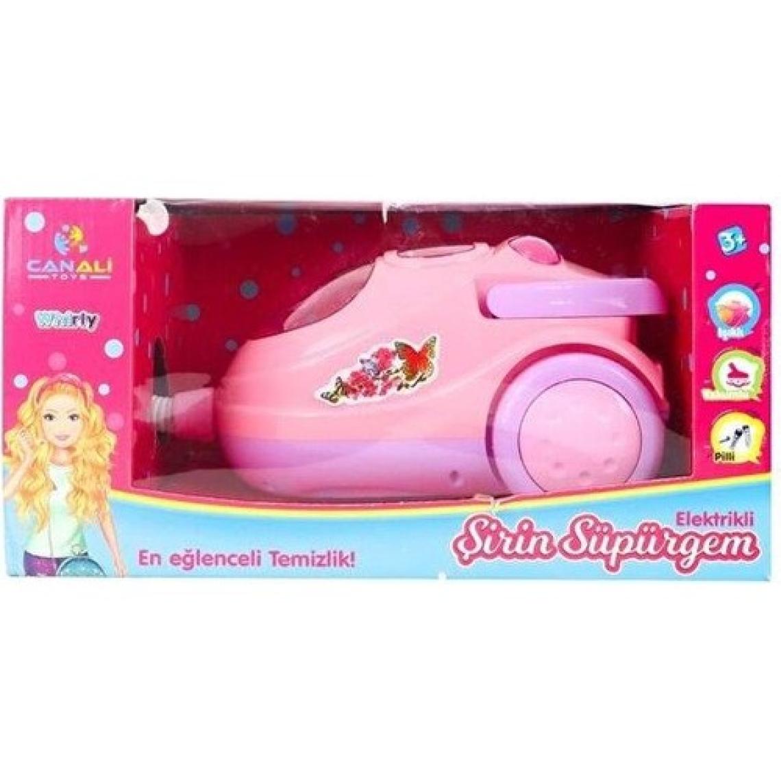 Can Ali Toys Oyuncak Pilli Elektrikli Şirin Süpürge Makinesi Ses Efektli Pembe