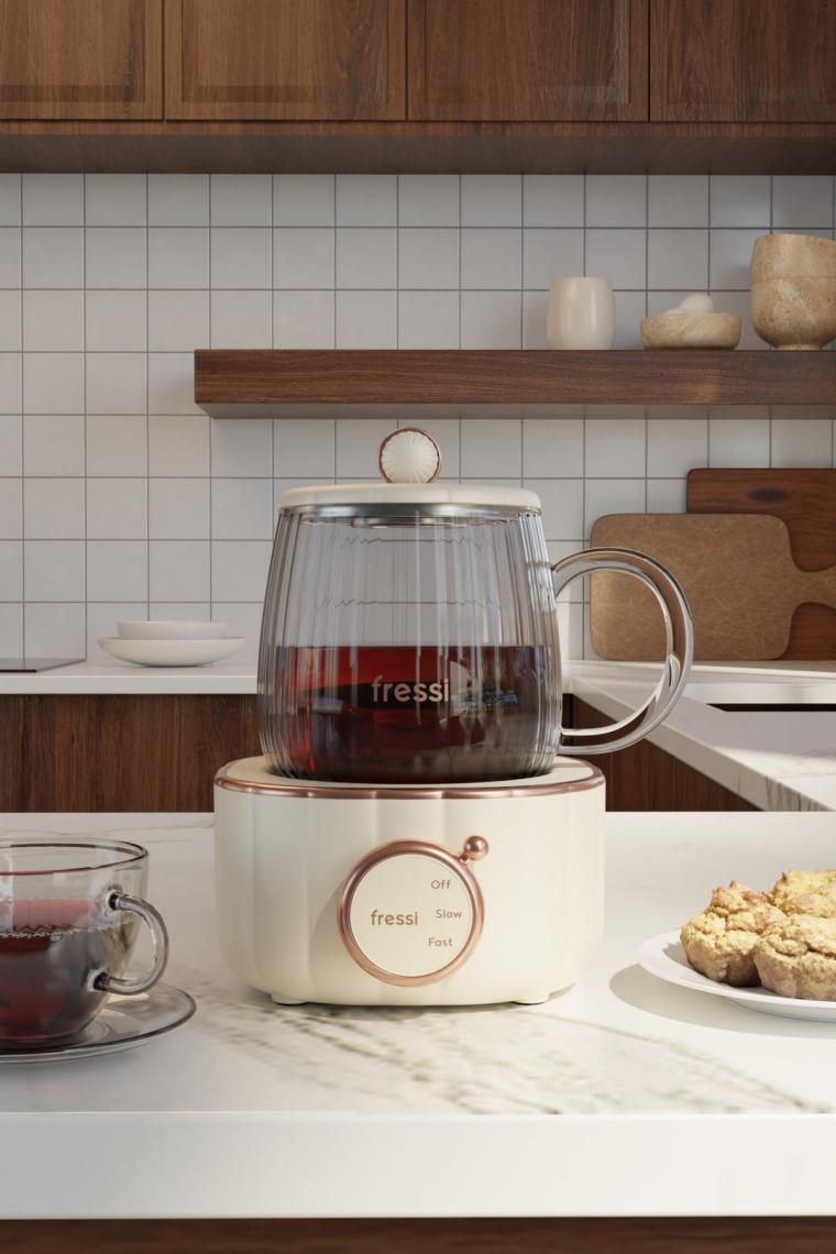 Elektrikli Çok Fonksiyonlu Cam Bardak Su Isıtıcısı Kettle Bitki Çayı Makinesi 600ml 400w Fr-kt02