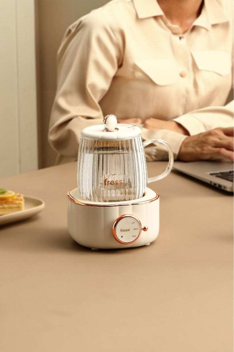 Elektrikli Çok Fonksiyonlu Cam Bardak Su Isıtıcısı Kettle Bitki Çayı Makinesi 600ml 400w Fr-kt02