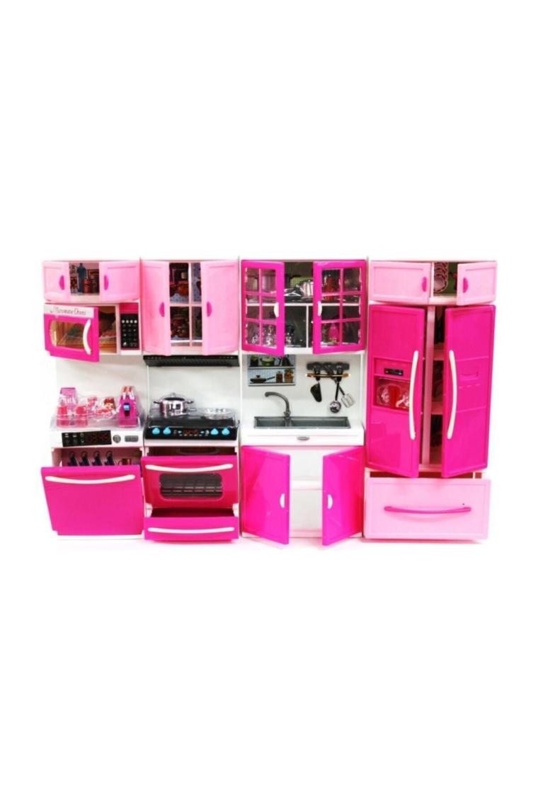 Kayyum Oyuncak Modern Kitchen Sesli Işıklı 4'lü Mutfak Seti