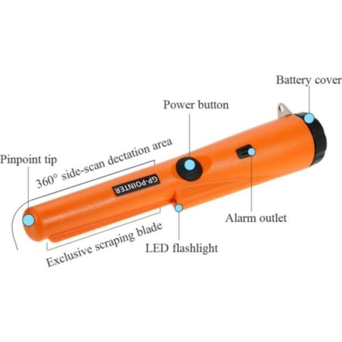 Hubstein Gp Pointer Pinpointer Altın Metal Dedektörü Hazine Avcısı + Taşıma Çantası+Pil