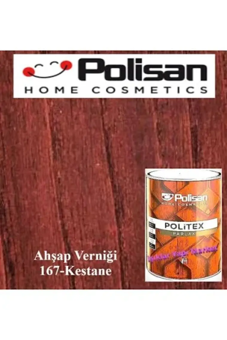 Polisan Politex Lüx Vernik Ahşap Koruyucu Kestane 2,5 Lt
