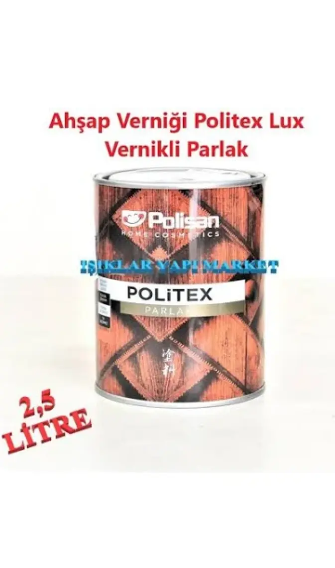 Polisan Politex Lüx Vernik Ahşap Koruyucu Kestane 2,5 Lt