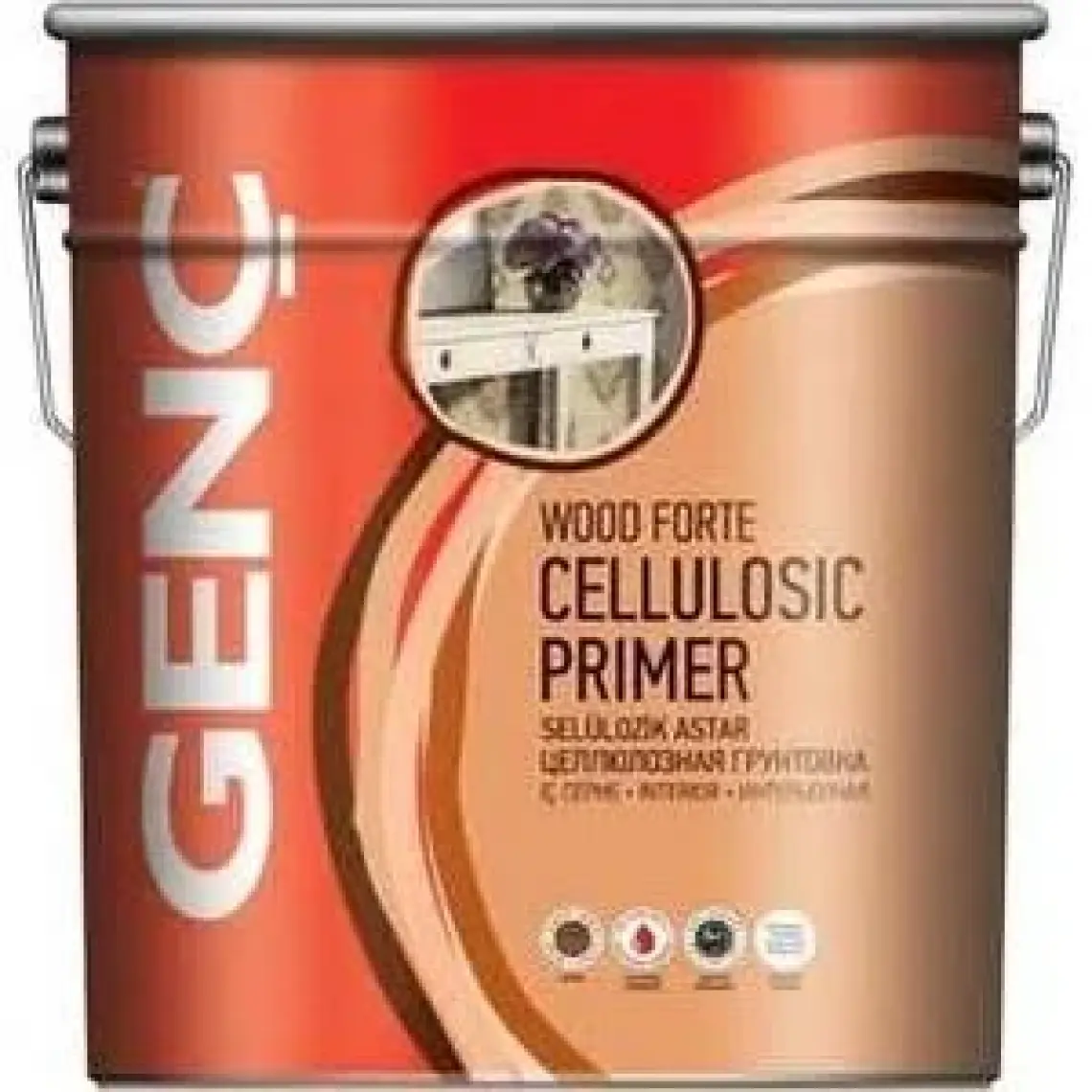 Genç Selülozik Parlak Ahşap Boyası 1000 Beyaz 0.75 l