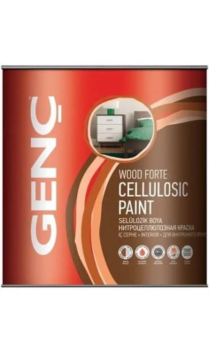 Genç Selülozik Parlak Ahşap Boyası 3112 Mürdüm 2.5 l