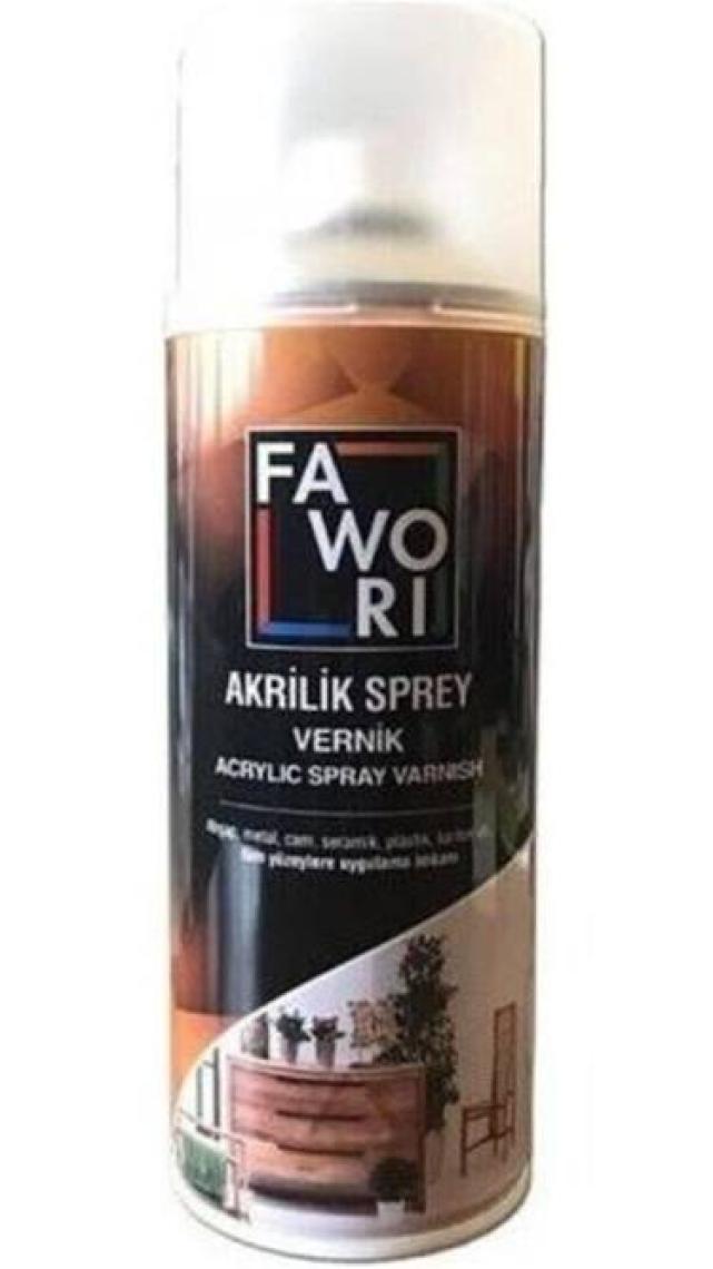Fawori Akrilik Sprey Vernik Parlak 400 Ml