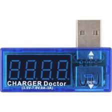 Robotekno USB Şarj Ölçer Şarj Doktoru Voltmetre Ampermetre Şarj Metre