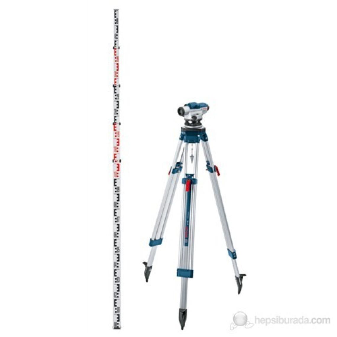 Bosch Gol 20 D Optik Hizalama/Optik Nivo (Ölçüm Birimi : Derece) + Profesyonel Hafif Alüminyum Tripod Ve Profesyonel Alümiyum Mira
