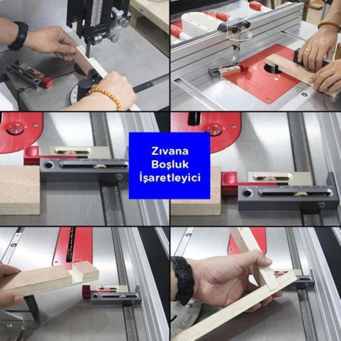 Rox Wood 0040 Alüminyum Hassas Zıvana Boşluk Işaretleme Aparatı