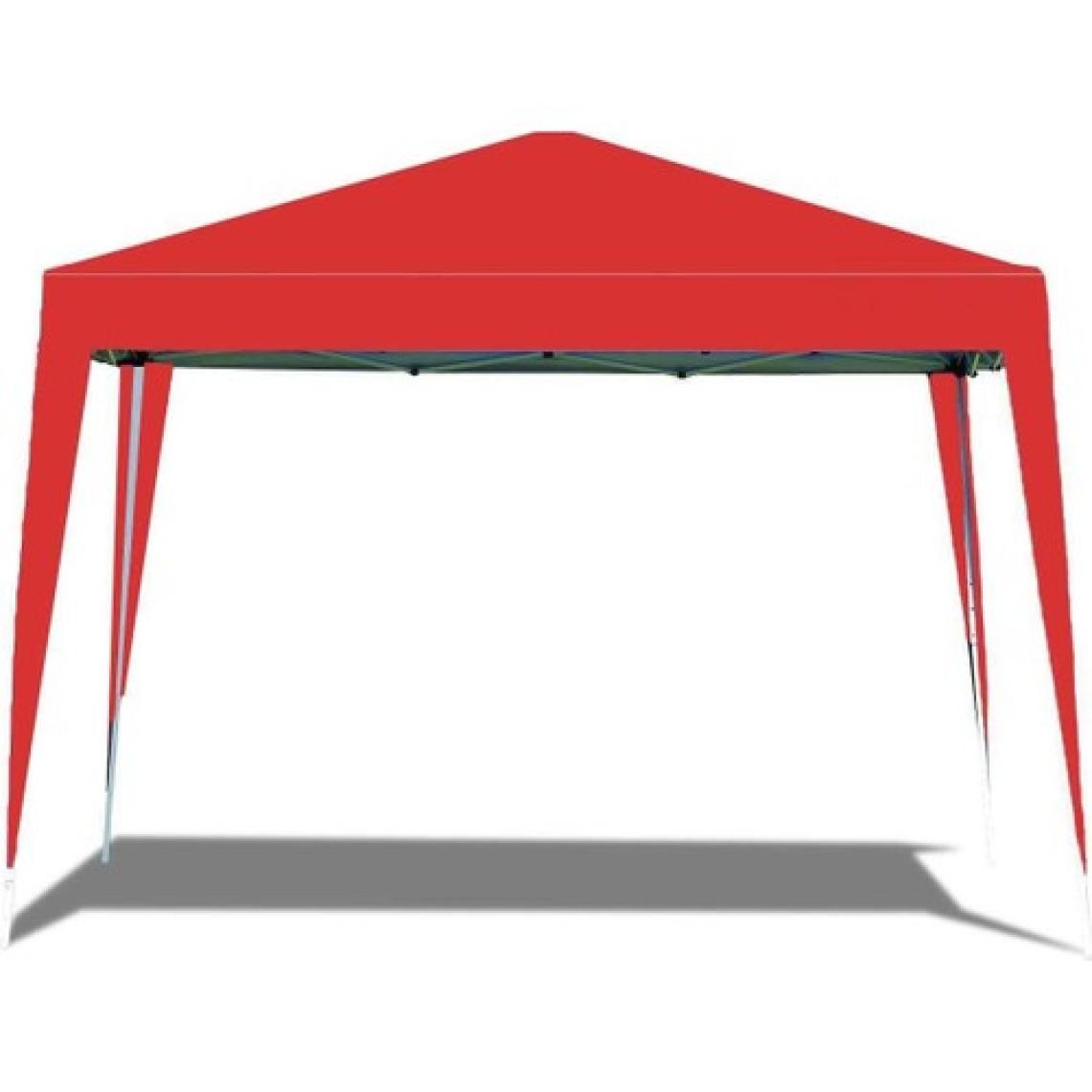 Begin Power Gazebo Çardak Bahçe Kamelyası Gölgelik 240 x 240 cm Tente Kırmızı