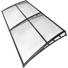 Gardenplast Lupın Kapı Pencere Üstü Pratik Sundurma 105X240 - Şeffaf