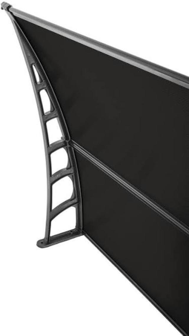 Gardenplast Lupın Kapı Pencere Üstü Pratik Sundurma 105X360 - Siyah