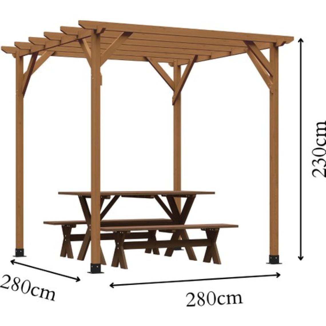 Alyones Ahşap Pergole Çardak Tente Bahçe Pergola