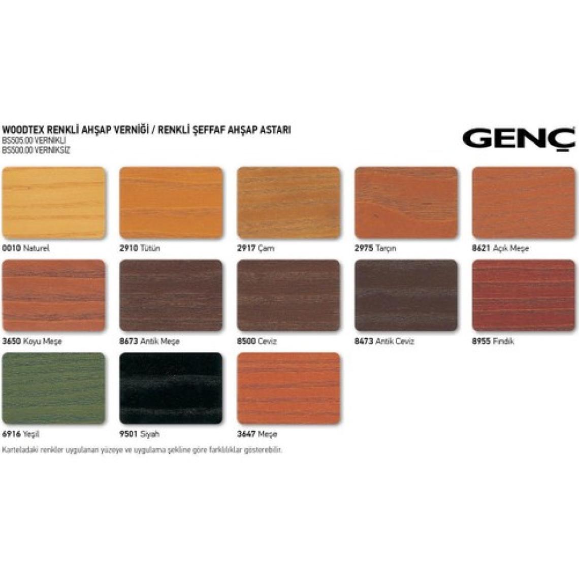 Genç Renkli Ahşap Vernik 8621 Açık Meşe 0.75 l