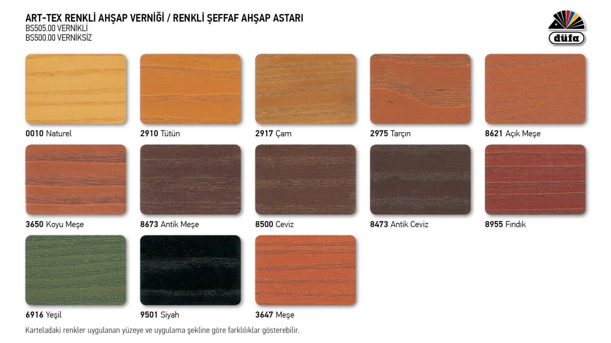 Düfa ART-TEX Renkli Ahşap Verniği 2910 Tütün 0.75 l