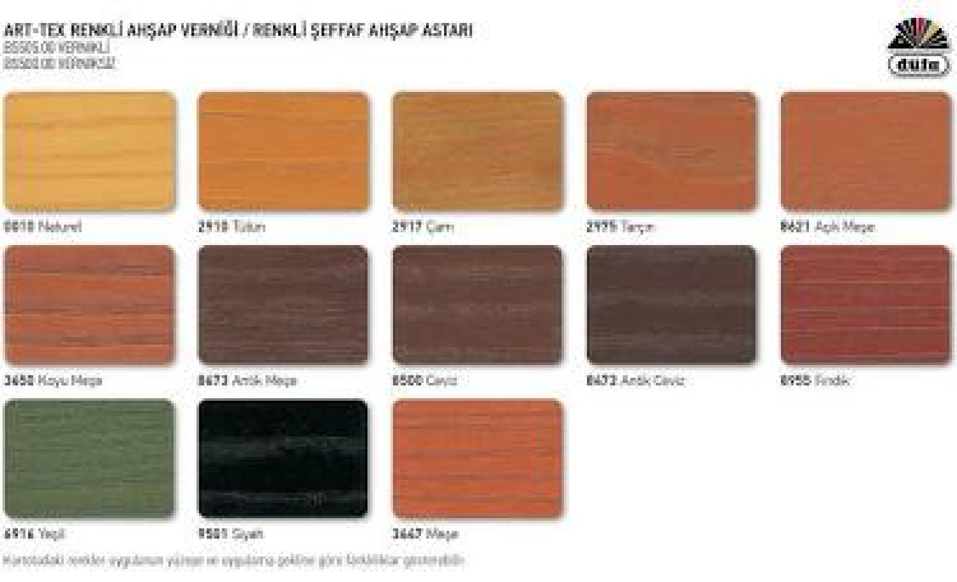 Düfa ART-TEX Renkli Ahşap Verniği 9501 Siyah 0.75 l