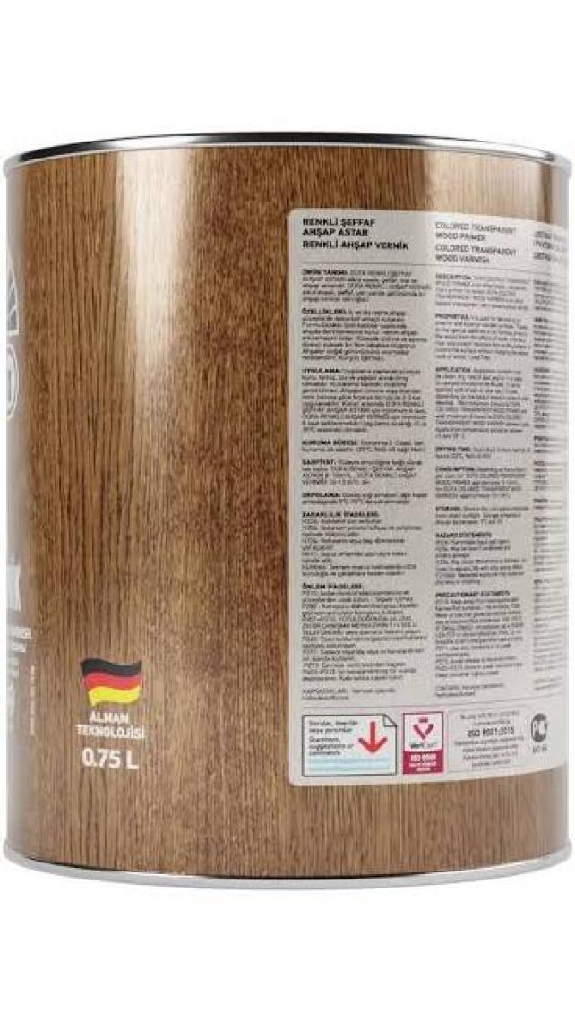 Düfa ART-TEX Renkli Ahşap Verniği 9501 Siyah 0.75 l