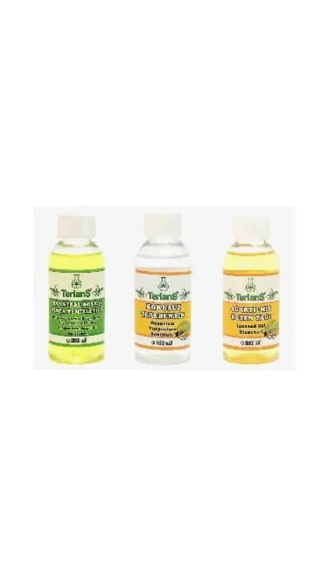 Yağlı Boya Seti Yardımcı Malzemeler 3 X 100 ml Kokusuz Terebentin Resim Yağı Ve Boya Tem.