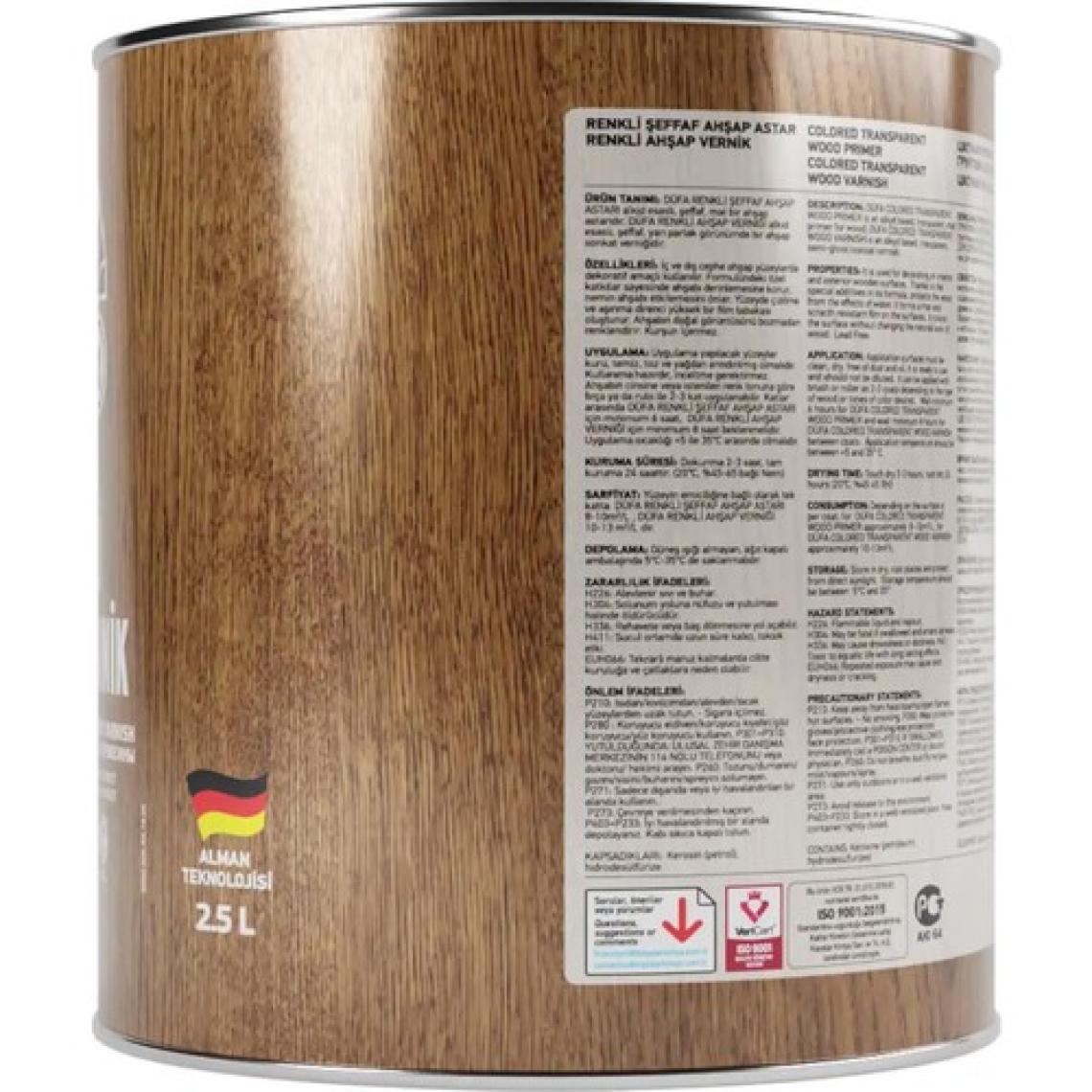 Düfa ART-TEX Renkli Ahşap Verniği 3650 Koyu Meşe 2.5 l