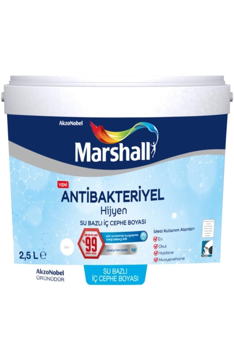 Marshall Antibakteriyel Hijyen Silinebilir İç Cephe Boyası 2.5Lt