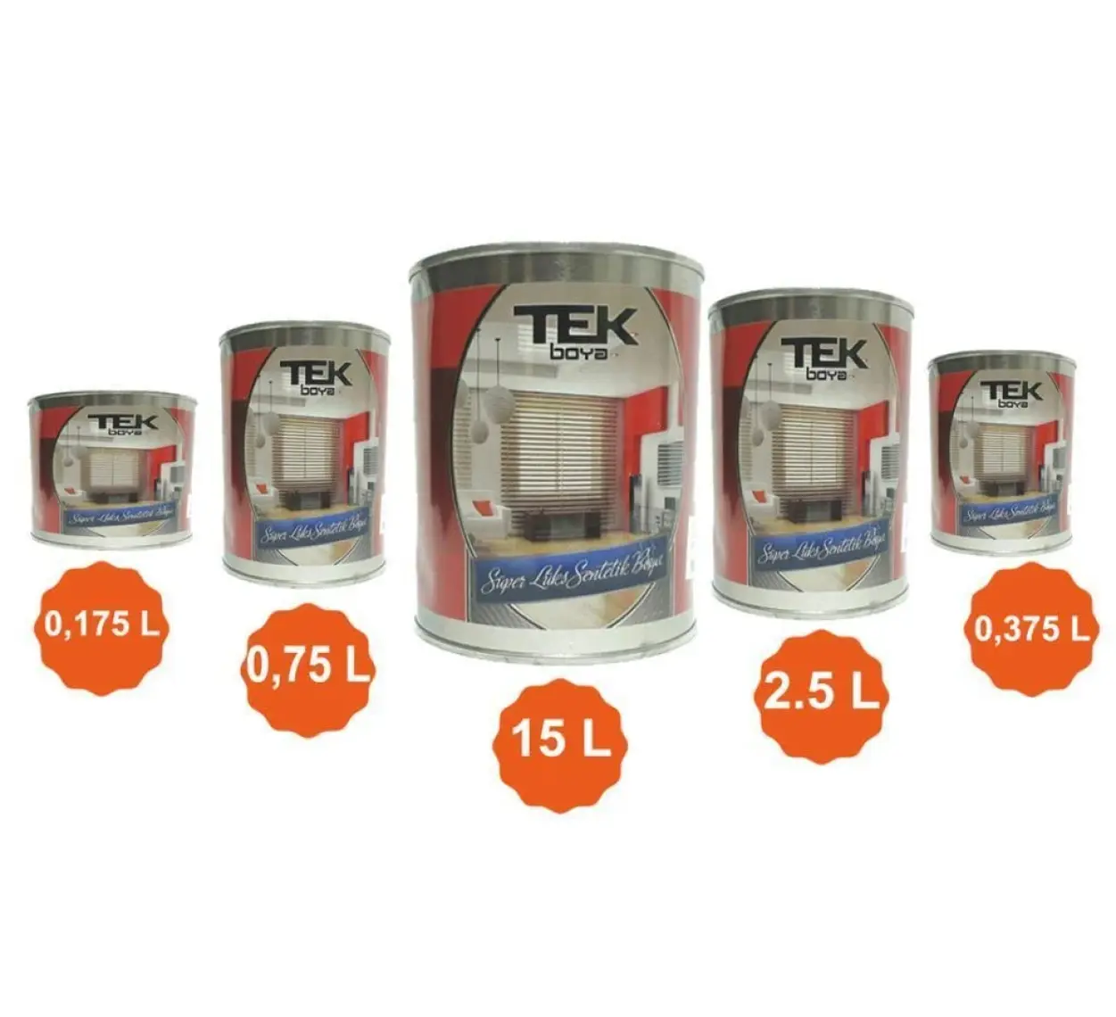 Tek Boya Tek Süper Sentetik Yağlı Boya Kırmızı 2.5 Lt
