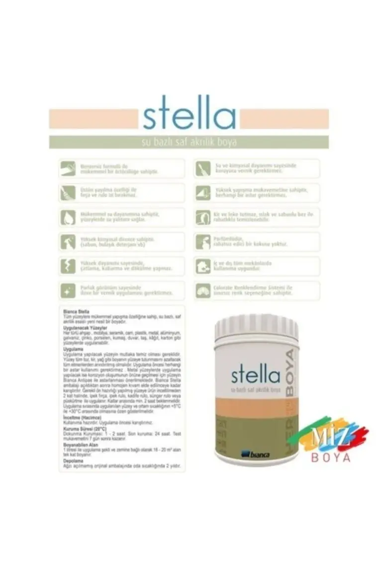 Stella Saf Akrilik Boya