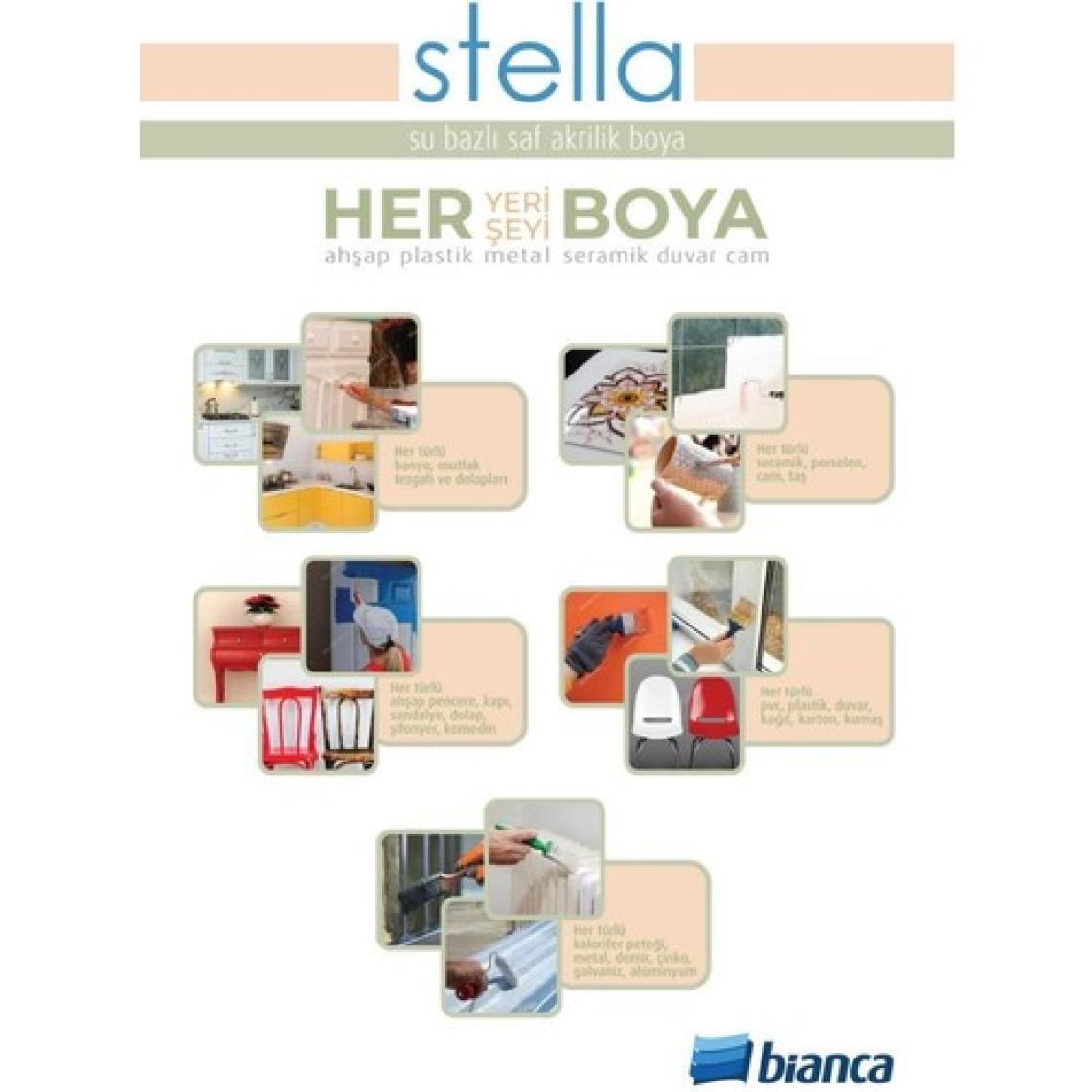 Bianca Stella Su Bazlı Saf Akrilik Boya 0.50LT 3022 Krater