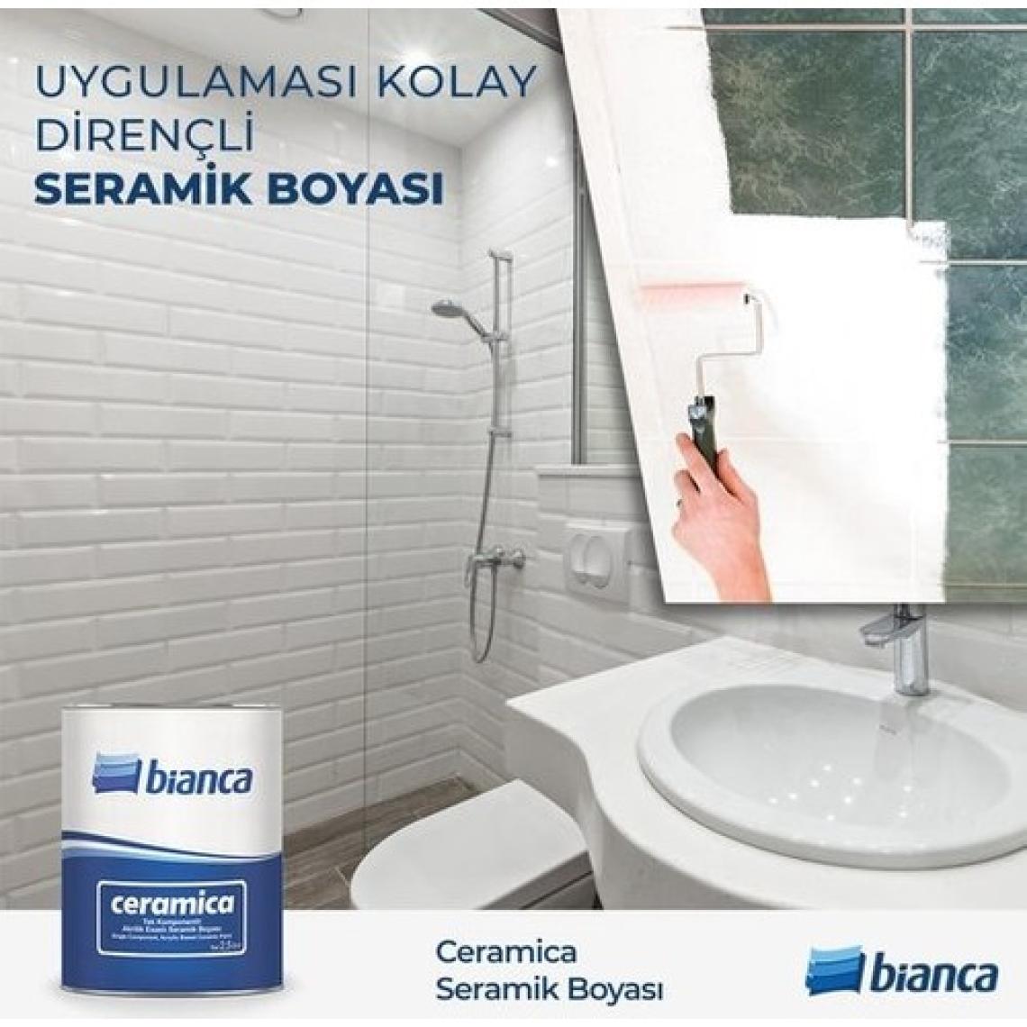 Bianca Ceramica Fayans Boyası Kullanıma Hazır 1 kg Rulo  Beyaz