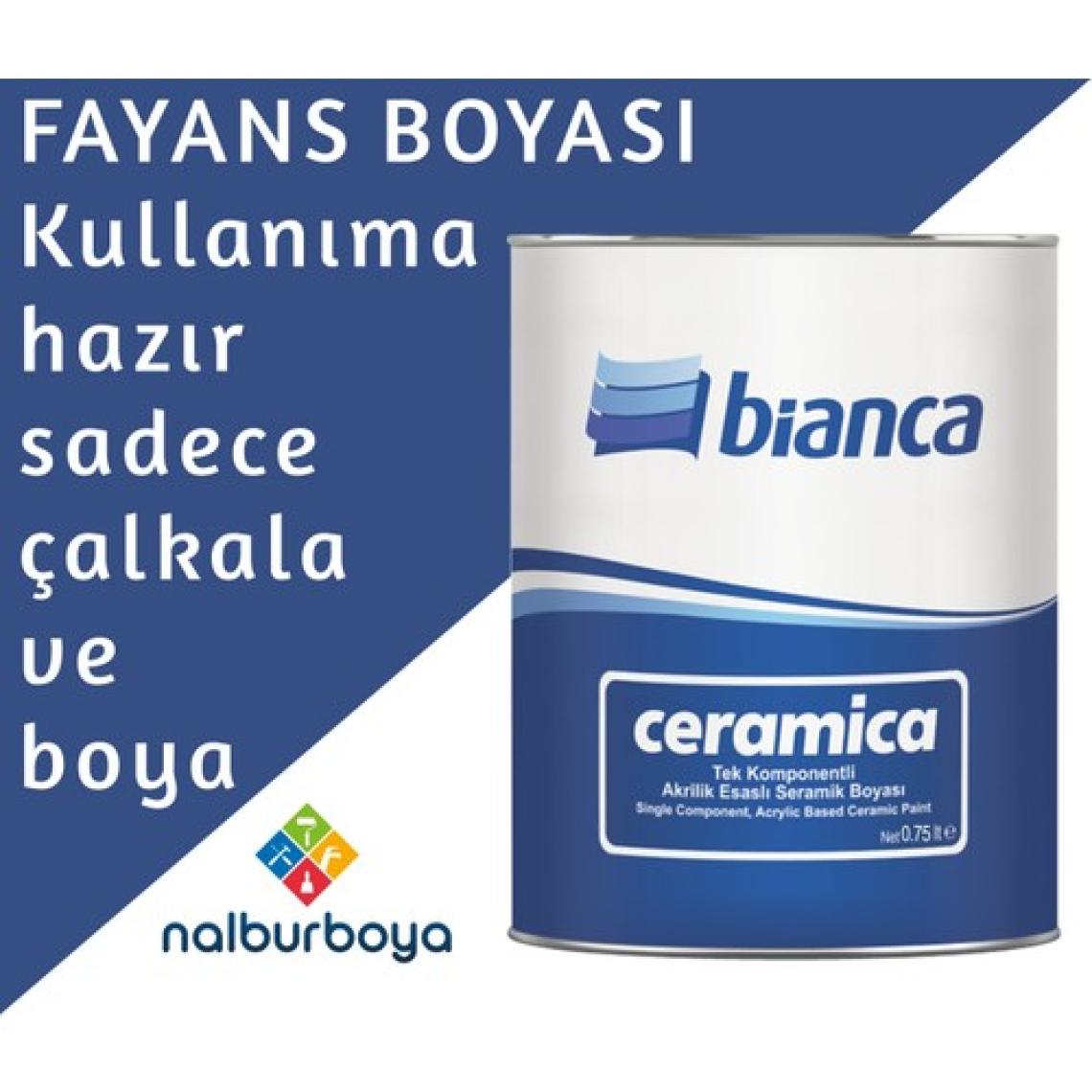 Bianca Ceramica Fayans Boyası Kullanıma Hazır 1 kg Rulo  Beyaz